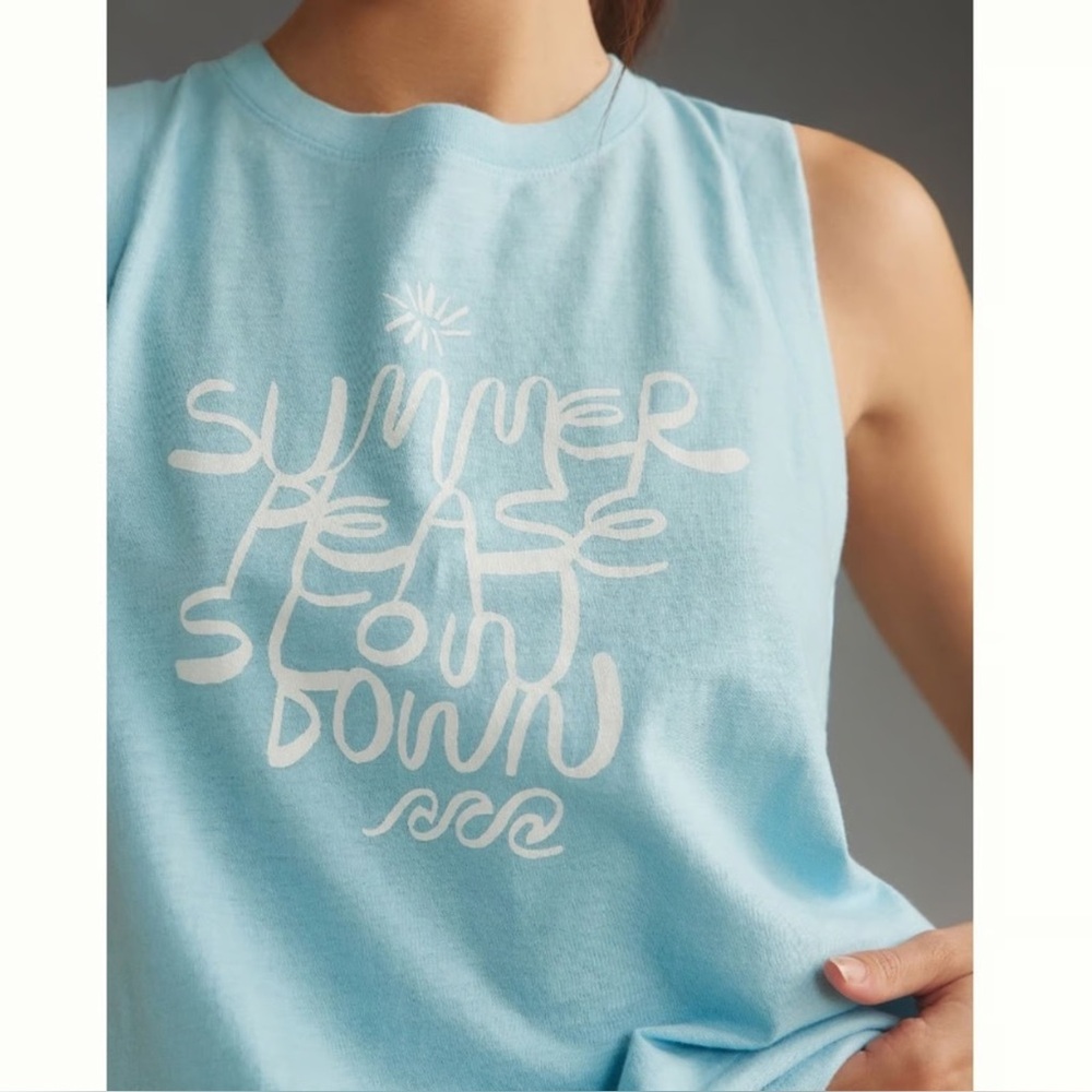 Anthropologie x Ty Willams boxy summer graphic tank - Picture 2 of 5